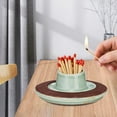 thumbnail image 2 of GUOOL Match Holder Bucket Storage Jar Bathroom, Decorative Kitchen Ceramic for Desktop A, 2 of 7