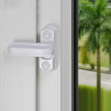 4 Pack Window Stop Safety Lock Provide Additional Security for Your Windows and Sliding Doors Aluminum Alloy Sliding Window Locks with Mounting Screws