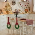 thumbnail image 5 of 4 Pcs 6" Small Christmas Kitchen Cabinet Wreaths with Ribbon Mini Kitchen Cabinet Christmas Decor for Window Door, 5 of 6