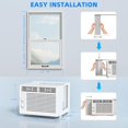 thumbnail image 5 of 5,000 BTU Window Air Conditioner, Cools Up to 150 Sq. Ft, Ultra Quiet, Mechanical Controls, 2 Fan Speeds, Ideal for Bedroom & Small Rooms, 5 of 7