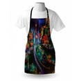 thumbnail image 3 of Garden Apron Colorful Christmas View at Buchart Gardens Celebrations Seasonal Nature Picture, Unisex Kitchen Bib Apron with Adjustable Neck for Cooking Baking Gardening, Teal and Red, by Ambesonne, 3 of 3