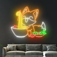 thumbnail image 4 of Handmadetneonsign Fox Eating Ramen Neon Light, Fox Eats Japanese Noodle Led Sign, Fox Japan Ramen, 4 of 5