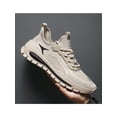 thumbnail image 5 of Frontwalk Mens Athletic Shoes Breathable Sneakers Mesh Work Shoe Sport Comfort Trainers Men's Lace Up Casual Sneaker Beige 7.5, 5 of 9