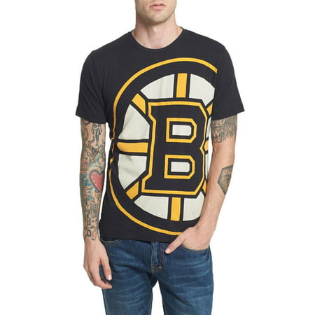 Boston Bruins - Overgrown Logo Soft Adult T-Shirt (Best Hockey Team Logos)