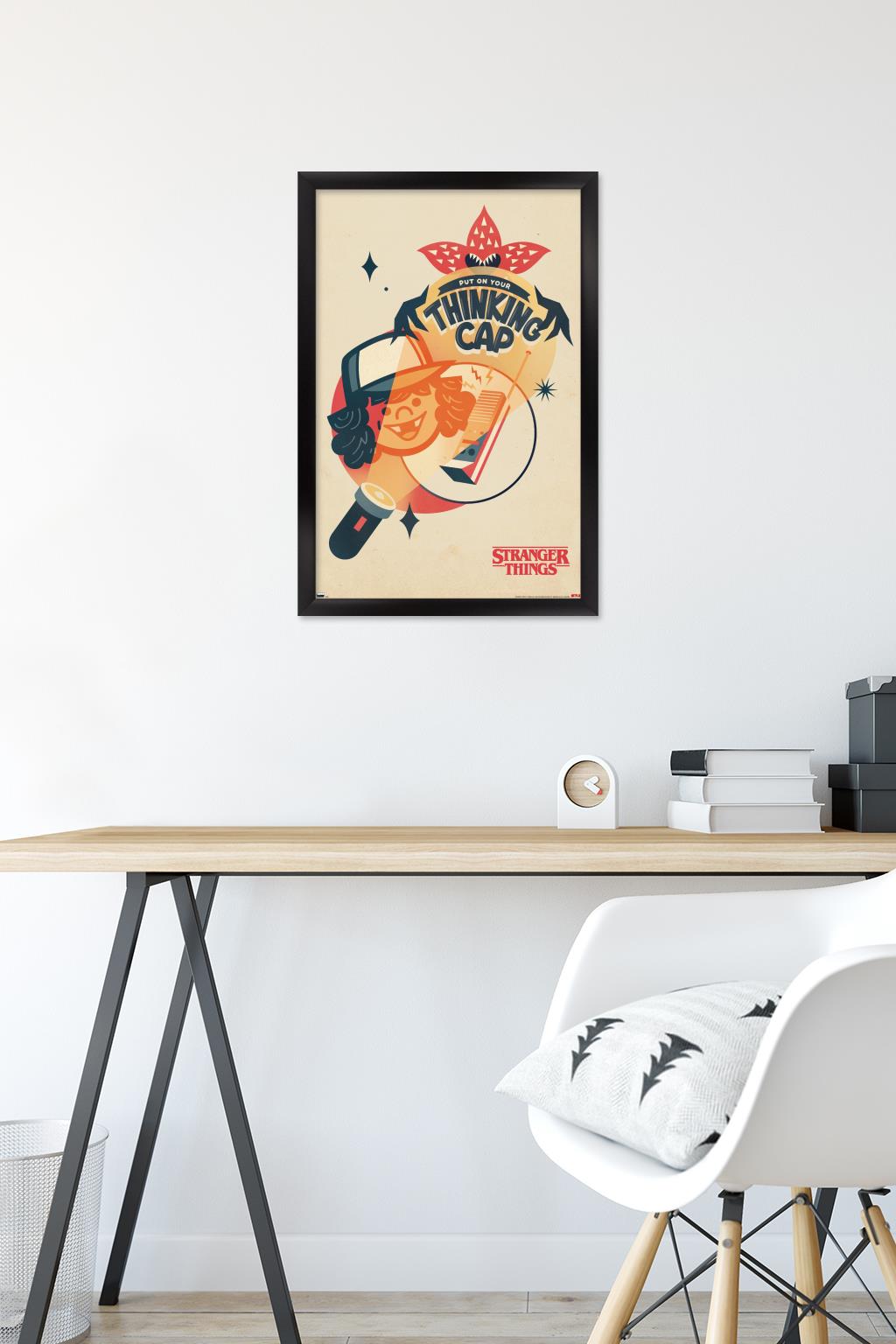 Netflix Stranger Things: Season 4 - Animated Thinking Cap Wall Poster, 14.725" x 22.375" Framed