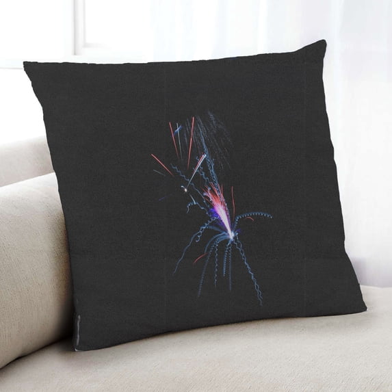 Ahgly Company Games Fireworks Indoor Throw Pillow, 18 inch by 18 inch