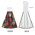 thumbnail image 3 of Yayeee Kitchen Hanging Hand Towels Set of 2 with Loop Bathroom Absorbent Tie Towel, Dark Tartan Pattern, 3 of 7