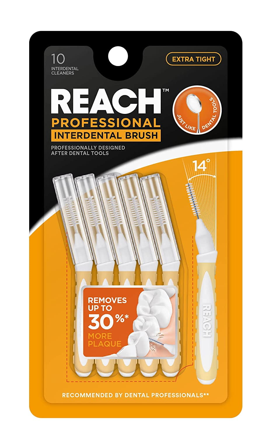 Reach Professional Interdental Brushes, Extra Tight, 10 Count