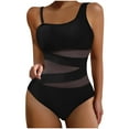 thumbnail image 3 of Summer Fashion Tankini Swimsuits for Women Plus Size Solid Color Sexy Backless Strap Bikini, 3 of 6