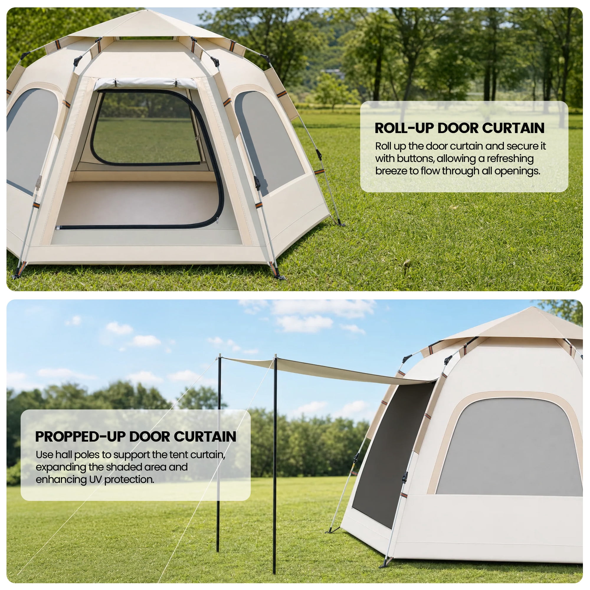 【セットで最安値！！】GE Tent 2.5 GE Tarp 4.0 セット GVDV Instant Tents for Camping 4 Person Tent Waterproof Easy Setup