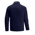 thumbnail image 4 of Zylanna Men's Quarter Zip Stand Up Collar Sweaters, Warm and Comfy Business Casual Long Sleeve Knitted Pullover Navy Size 2XL, 4 of 6