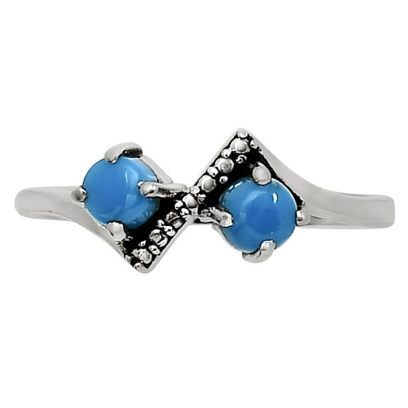 Sleeping Beauty Turquoise - USA 925 Sterling Silver Ring s.8 Jewelry R-1184 SDR251494