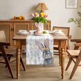 thumbnail image 3 of Happy Easter Table Runner 120 Inches Long for Kitchen Dining, Spring Rabbits Polka Dots Gray Plaid Dresser Scarf Farmhouse, Dining Table Decorations for Wedding/Parties, 13 x 120 In, 3 of 8