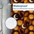 thumbnail image 4 of Halloween Shower Curtain, Pumpkin Moon Polyester Fabric Bathroom Decor Curtain, Machine Washable Waterproof, Halloween Holiday Gift for Women Men, 72 x 72 Inches, 4 of 7