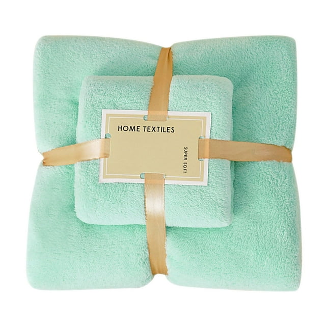 Cotton 2 In 1 Bath Towel And Face Towel Soft-Bath Towels Set OF