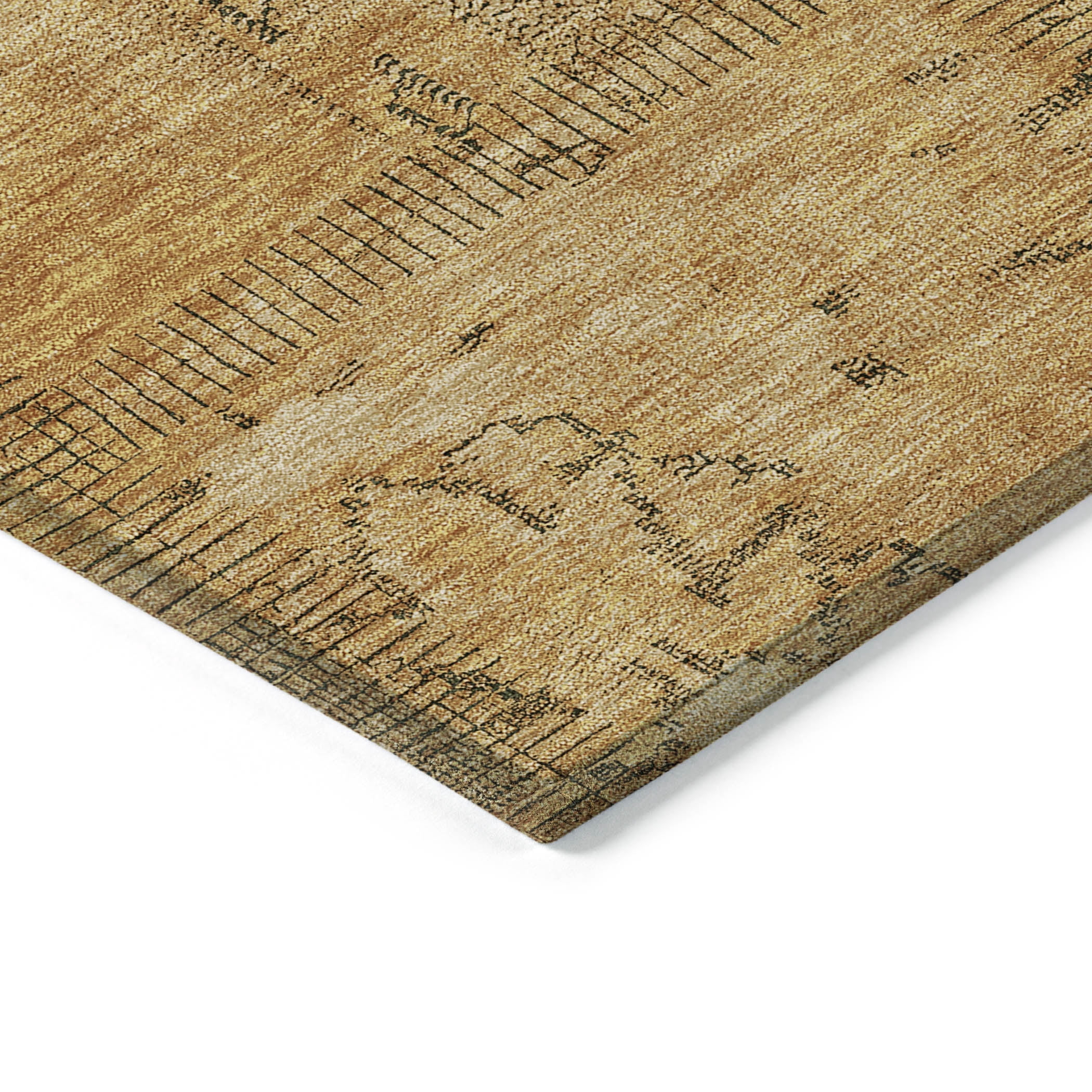 Addison Rugs Chantille Indoor/Outdoor Transitional Patchwork Copper Washable Rectangle Rug, 9' x 12'