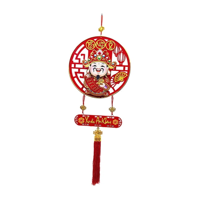 Decoración colgante de año Nuevo, decoración de año Nuevo de Vietnam, rojo, 2024, decoración de año Nuevo para fiesta, pared del hogar, entrada del , Estilo C