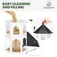thumbnail image 5 of Kingsyard Hopper Wild Bird Feeder for Outdoor Hanging, 4 lbs Large Seed Feeding Metal House, White, 5 of 7