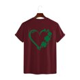 thumbnail image 4 of AherBiu Hauts de la Saint-Patrick pour Femmes Manches Courtes Imprimés Décontractés Basiques, 4 of 7