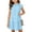 Light Blue, variant on CCRFTGI Girls Cap Sleeve Dress Spring Summer Casual Ruffle Beach Midi Crewneck Girls Fashion Loose Dresses for Kids Yellow 9-10 Years