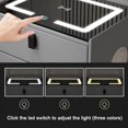 thumbnail image 3 of All Solid Wood Smart Bedside Table Simple USB LED Nightstand Modern Bedroom Mini Locker Furniture Bedroom Glass Cabinet My Lux Decor Round, 3 of 15