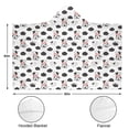 thumbnail image 3 of Wearable Blanket,White Cow Cloud Pattern Hooded Wearable Sherpa Blanket for Adults & Teens,Winter Poncho Shawl Wrap Cape Thick Warm,60"x80", 3 of 5