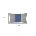thumbnail image 3 of White and Blue Midsection Lumbar Throw Pillow, 3 of 10