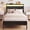 Black, variant on Queen Bed Frame with Headboard & Footboard, Bed Frame with Built-in Charging Station & LED Light, Storage Shelf, Noise-Free, No Box Spring Needed, Easy Assembly, Coffee Brown