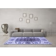 thumbnail image 3 of Ahgly Company Indoor Square Abstract Blue Modern Area Rugs, 3' Square, 3 of 4