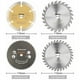 thumbnail image 1 of Hojas de sierra circular profesionales, hoja TCT de 115 mm para disipar el calor y cortar madera, metal y plásticos, 1 of 4