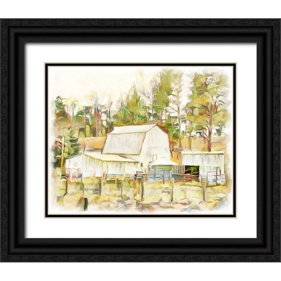 Murdock, Ramona 32x26 Black Ornate Wood Framed with Double Matting Museum Art Print Titled - Barn 504