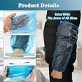 thumbnail image 4 of NOGIS Disposable Plastic Arm Sleeves Cover with Elastic, Blue Waterproof Adult Long Arm Sleeve Oversleeves Protector Household Cleaning Accessories (100 Pack), 4 of 7