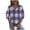 Purple, variant on ZUKMRJPC Women's Vintage Plaid Sweatshirts Long Sleeve V Neck Fleece Pullover Sweatshirt Casual Lightweight Loose Fit Fall Warm Tops