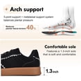thumbnail image 3 of Women's Ribbon Lace-Up Fashion Sneakers Arch Support Walking Shoes, 3 of 6