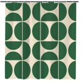 thumbnail image 1 of ZZHZGZ Canada Sale Rideau de Douche Vert Mi-Moderne Art Géométrique Abstrait Rideaux de Bain pour Salle de Bain Motif Coloré Unique Polyester Salle de Bain, 1 of 4