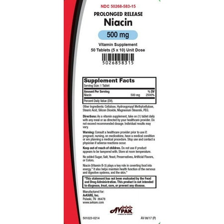 Pharmacy Niacin Tab Avk 500mg