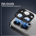 thumbnail image 5 of KONEE Camera Lens Protector Compatible with iPhone 13 Pro/ 13 Pro Max, 9H Tempered Glass Screen Protector, Metal Protective Lens Cover for iPhone 13 Pro/ iPhone 13 Pro Max - Black, 5 of 8
