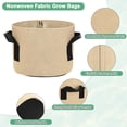 thumbnail image 2 of Uxcell 5 Pack Plant Grow Bags 1 Gallon Grow Bags 300G Thickened Fabric Pots with Handles Plant Garden Grow Pots Khaki, 2 of 7