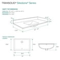 thumbnail image 2 of Transolid Vt34.5X22-1Ru-8 Silestone 35" Quartz Vanity Top - Stellar Snow, 2 of 7