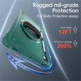 thumbnail image 6 of Case For Samsung Galaxy Tab S11 2025 (X730/X736B) Handle Protective Cover 360° Rotating Ring Stand, Shockproof Dropproof Case For Kids Kickstand & Adjustable Shoulder Strap,Dark Green, 6 of 10