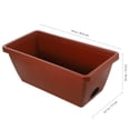 thumbnail image 5 of 4pcs Window Box Planter Plastic Vegetable Flower Planters Boxes Rectangular Flower Pots with Saucers, 5 of 5