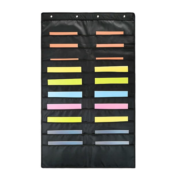 Organizador de almacenamiento de archivos sobre la puerta Bolsa de almacenamiento de archivos colgante Carpeta de archivos montada en la pared con 4 20 rejillas Guardung EL011657-00