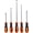Orange, variant on Flat Head Screwdriver Set,5 * 75mm,6 * 100mm,6 * 125mm,6 * 150mm,6 * 200mm,5 PCS Screwdrivers with Magnetic for Fisassembly and Repair