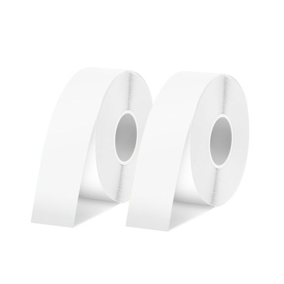 Label Maker Tape SUPVAN E10 Adapted Label Print Paper Refill Size 2 Packs Continous 0.59inx19.68ft Thermal Laminated Waterproof Self-Adhesive Multipurpose Labeling Tape Replacement