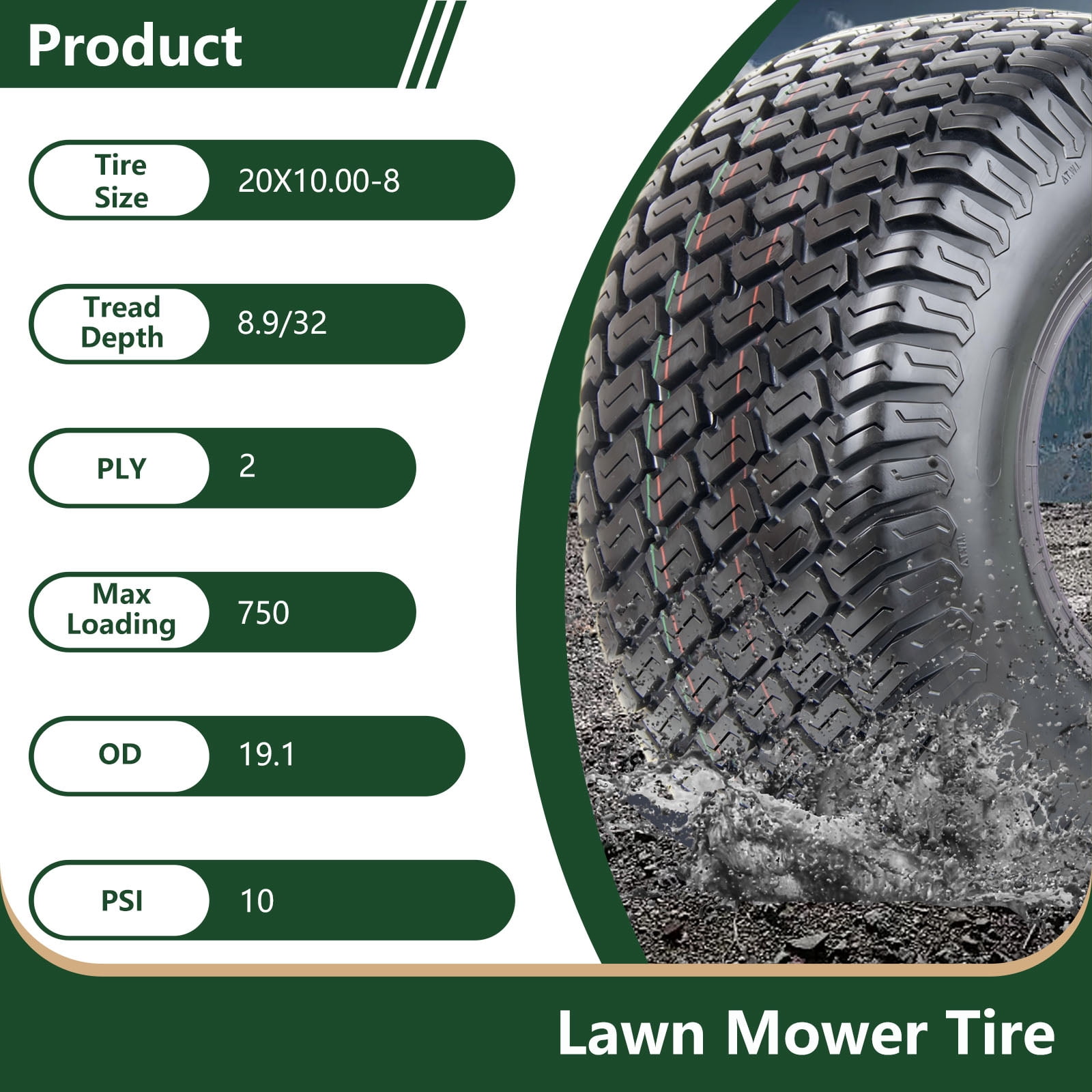 Uri/3 Hi-Run SU05 16X6.50-8 2PR Light Duty Lawn and Garden Tire - Walmart.ca