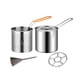 thumbnail image 5 of Olla freidora de acero inoxidable, cesta para freír, utensilios de cocina, olla para sopa, olla para calentar mantequilla con cepillo para ollas, 5 of 9