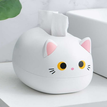 

TureClos ABS Tissues Box Portable Adorable Toothpick Bottle Detachable Washable Animal Shape Office Paper Container Case Accessories Black