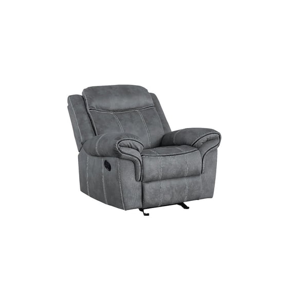 Acme Furniture Zubaida Motion Glider Recliner Two Tone Gray Velvet