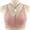 Pink, variant on Front Zipper Bras for Women Plus Size Full Cup Lift Bra Floral Pattern Lace Bras Comfortable Breathable Front Closure Bra with Adjustable Strap