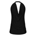 thumbnail image 5 of Vmvidoty Women Halter Top Sexy Backless Tank Tops Cowl Neck Summer Going Out Outfits Cami Tops Black XXL, 5 of 7